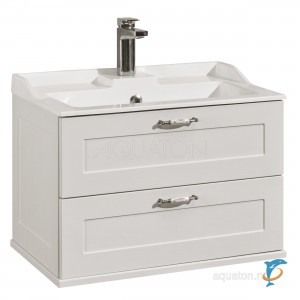 Тумба с раковиной Aquaton Леон 65 дуб , белая  (1A187001LBPS0 + Aquaton_1A708731FB010)