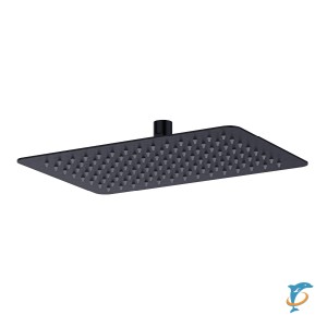 Лейка душевая Lemark LM9490BL верхняя, прямоугольная 300х200мм, нерж.сталь/черный (LM9490BL)