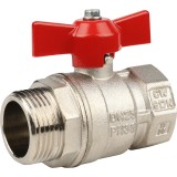 Stout Кран шаровой стандартнопроходной, ВР/НР, ручка бабочка 1" &mdash; 