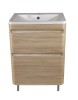 Тумба с раковиной Атлантика 60 Люкс PLUS напольная, ясень перламутр &mdash; 