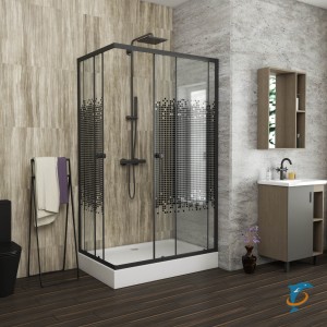 Душевой уголок Niagara NG-012-14QBLACK, 120х80х195 см  (NG-012-14Q BLACK)