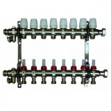 Коллекторная группа Millennium 1'' с расходомерами для теплого пола на 8 выходов —  Коллекторы регулируемые (2 шт.) с трубной резьбой для теплого пола с расходомерами (с доп. комплектацией) 