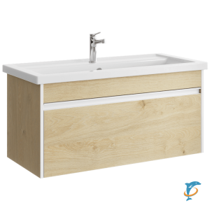 Тумба с раковиной Aqwella Urban 100 подвесная дуб давос  (URB0110DD+aqwella_4640021065204)