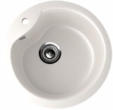 Круглая мойка с отверстием под смеситель ULGRAN U-102n белый — 
