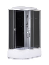 Душевая кабина без гидромассажа,тонир.секло,черные зад.стенки,120*80*215см,правая — 