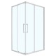 Душевое ограждение Loranto 120x80x190 раздвижная дверь, универсальная, прозрачное стекло 6 мм, профиль сатин (CS-AB01S-128)  (CS-AB01S-128)