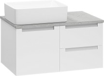 Тумба с раковиной Brevita Cargo 80 подвесная (белая) — 