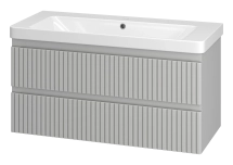 Тумба подвесная под раковину Brevita Victory 105 (серый шелк) — 