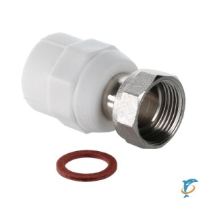 Фитинг полипропиленовый с накидной гайкой VALTEC 25 мм х 1"  (VTp.708.0.02506)