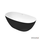 Акриловая ванна отдельно стоящая GROSSMAN Black Classic (150x78x58) — 