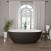 Акриловая ванна отдельно стоящая GROSSMAN Black Classic (150x78x58)