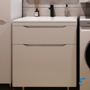 Тумба с раковиной Style Line Марелла 70 напольная, белая, антискрейтч матовый  (СС-00002398+СС-00002368)