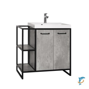 Тумба с раковиной Style Line ЛОФТ 60/80 Classic Бетон левая / правая (ЛС-000010019+ЛС-00000721)