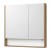 Зеркальный шкаф Aquaton Сканди 85 белый, дуб рустикальный