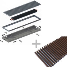 Конвектор ITT.090.350.1200 с решеткой GRILL.SGW-35-1200 орех — 