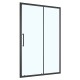 Душевая дверь Loranto 130x190 раздвижная, универсальная, прозрачное стекло 6 мм, профиль черный матовый (CS-AB03B-130)  (CS-AB03B-130)