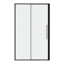 Дверь в нишу Niagara Nova NG-84-L11CHB (110х195) раздвижная(левая) черный матовый, стекло шиншилла &mdash; 