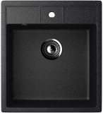 Односекционная мойка с отверстием под смеситель ULGRAN U-406 черный — 