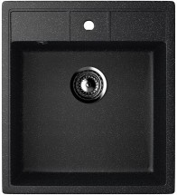 Односекционная мойка с отверстием под смеситель ULGRAN U-406 черный — 
