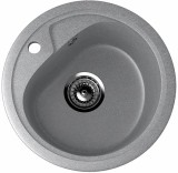 Круглая мойка с отверстием под смеситель ULGRAN U-500 графитовый — 