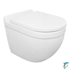 Унитаз подвесной Azario Fora 520х360х410 безободковый с системой антивсплеск (Торнадо) в комплекте быстросьёмным с сиденьем микролифт (AZ-0017-UQ1) (AZ-0017-UQ1)