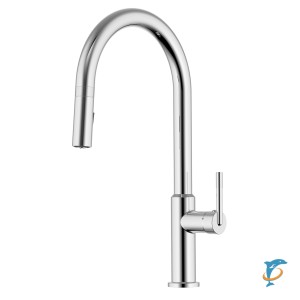 Смеситель для кухонной мойки Azario Diamond выдвижной излив, керамический картридж, алмазная текстура, хром (AZ-VJB569193C)  (AZ-VJB569193C)