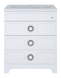 Тумба под раковину Misty Лейла 100 напольная, белая — 