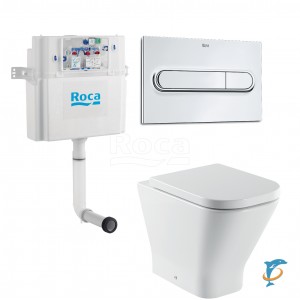 ПЭК Roca The Gap Pack 893109000 приставной унитаз + бачок + кнопка + сиденье (893109000)