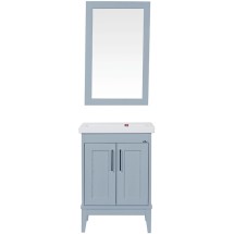 Комплект мебели ValenHouse Эйвори 60 без пенала, серый, фурнитура хром — 