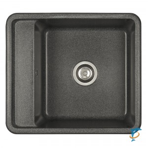 Мойка для кухни из литого мрамора Aquaton Беллис 57 графит 1A724932BS210  (1A724932BS210)