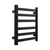 Полотенцесушитель электрический Fixsen BASIC 600х500 FX-7400B, черный &mdash; Водяной полотенцесушитель «Хендрикс» с полкой 500/896 Terminus 9 перекладин