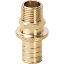 Stout Переходник с наружной резьбой 25xR 1/2&quot; для труб из сшитого полиэтилена аксиальный — 