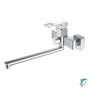 Смеситель для ванны HAIBA HB22615 длинный излив, латунь, хром  (HB22615)