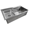 Кухонная мойка AZARIO Наоми (750х460х220) нержавеющая сталь (сифон, корзина, доска) (AZS7546H) Кухонная мойка AZARIO Наоми (750х460х220) нержавеющая сталь (сифон, корзина, доска) (AZS7546H) —