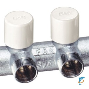 Коллектор запорно-балансировочный со шкалой открытия клапана FAR 3/4 FK3878C3404  (FK 3878 C3404)