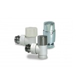 Термостатический комплект угловой LUXOR KT 259/A, белый-хром —  Комплекты термостатических вентилей для радиаторов 