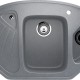 Угловая двухсекционная мойка с отверстием под смеситель ULGRAN U-501 графитовый  (U-501-342)