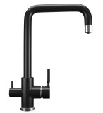 Смеситель для кухонной мойки Ulgran U-019 ультра-черный — 