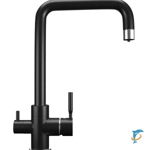 Смеситель для кухонной мойки Ulgran U-019 ультра-черный  (U-019-344)