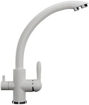 Смеситель для кухонной мойки Ulgran U-017 молочный — 