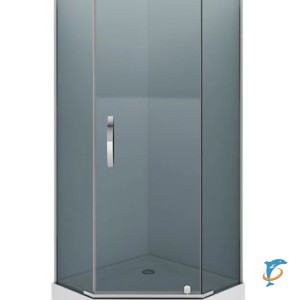 Душевое ограждение Loranto NEO 90x90x200 серое закаленное стекло 8 мм, Easy clean, профиль серебро, без поддона (CS-22112) (CS-22112)