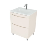 Тумба с раковиной напольная Style Line Бергамо мини 70, люкс plus антискрейтч, карамель &mdash; 