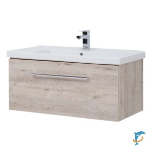 Тумба с раковиной Dreja BIG INN 100 подвесная, дуб кантри  (77.0206D+641259)