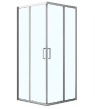 Душевое ограждение Azario SEATTLE 90х90х195 хром, 6мм прозрачное стекло — 