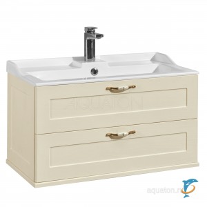 Тумба с раковиной Aquaton Леон 80 дуб бежевый  (1A186301LBPR0 + Aquaton_1A708031FB010)