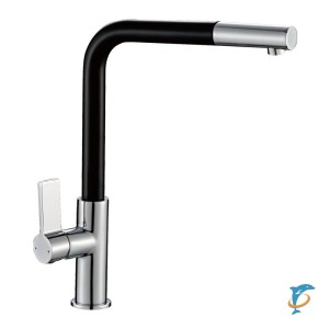 Смеситель для кухни HAIBA HB70501-7 латунь, хром/черный (HB70501-7 )