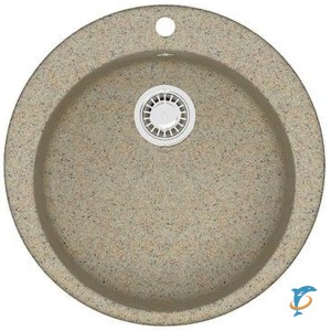 Кухонная мойка AZARIO Vital 507x507x200 искусственный мрамор, цвет Песочный (CS00078347)  (CS00078347)