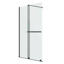 Душевая перегородка Niagara Nova NG-671-10BLACK (100х200) черный матовый, раздвижная, стекло прозрачное &mdash; 