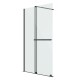 Душевая перегородка Niagara Nova NG-671-10BLACK (100х200) черный матовый, раздвижная, стекло прозрачное  (NG-671-10BLACK)