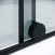Душевая перегородка Niagara Nova NG-671-10BLACK (100х200) черный матовый, раздвижная, стекло прозрачное